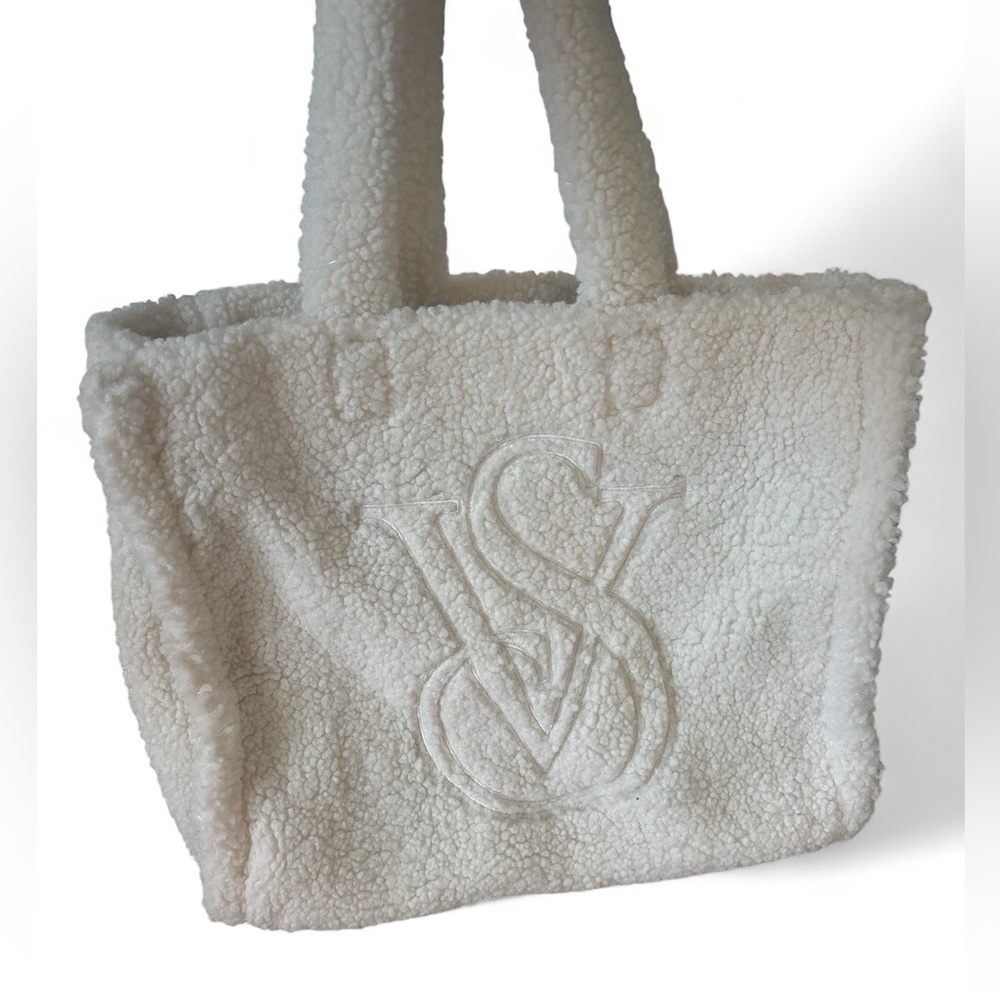 Victoria's Secret White Sherpa Tote "NWT"